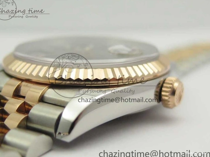 0506 EasyMatch DateJust 36mm 904 SS RG Wrapped 116231 GMF Black Dial on SS RG Wrapped Jubilee Bracelet A 3275